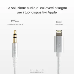 Adattatore Lightning - jack 3,5 mm