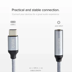 Adattatore per smartphone Type-C maschio – jack femmina