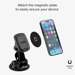 Arizona - Supporto auto magnetico per telefono con fissaggio a ventosa