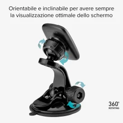 Arizona - Supporto auto magnetico per telefono con fissaggio a ventosa