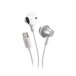 Auricolari semi in-ear in metallo con connettore USB-C e controlli integrati