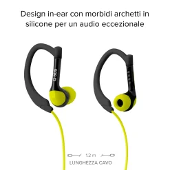 Auricolari Sport in-ear con archetto e filo stereo