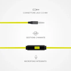 Auricolari Sport in-ear con archetto e filo stereo