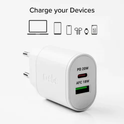 Caricabatterie caricatore 20 Watt - Ricarica ultra rapida e due porte USB