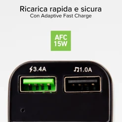 Caricabatterie da auto 15 Watt con connessione wireless