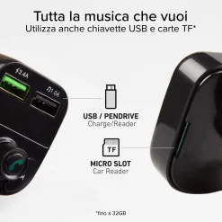 Caricabatterie da auto 15 Watt con connessione wireless