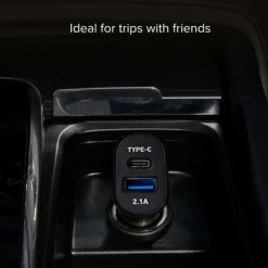 Caricabatterie da auto Type-C – USB da 2.1A
