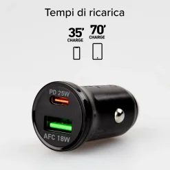 Caricatore auto - Ricarica ultra rapida 25 Watt con Power Delivery (PD)