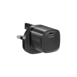 Caricatore caricabatterie con presa USB-C a 30W di potenza e spina inglese UK