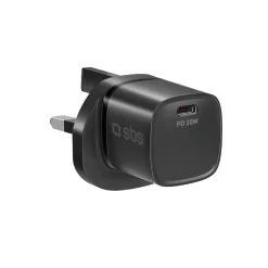 Caricatore caricabatterie con presa USB-C a 20W di potenza e spina inglese UK