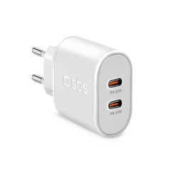 Caricatore caricabatterie con due porte USB-C 45 Watt Power Delivery