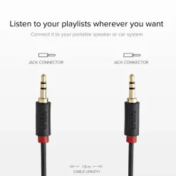 Cavo audio stereo Jack 3,5 mm per cellulari e smartphone