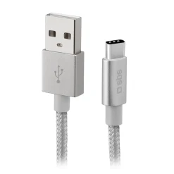 Cavo dati e ricarica in nylon 1.5 m - Connettori USB a USB-C