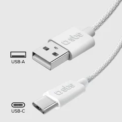 Cavo USB-A - USB-C in tessuto con fermacavo, 1.5 metri