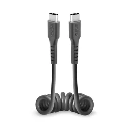 Cavo USB-C - USB-C spiralato, 50 centimetri