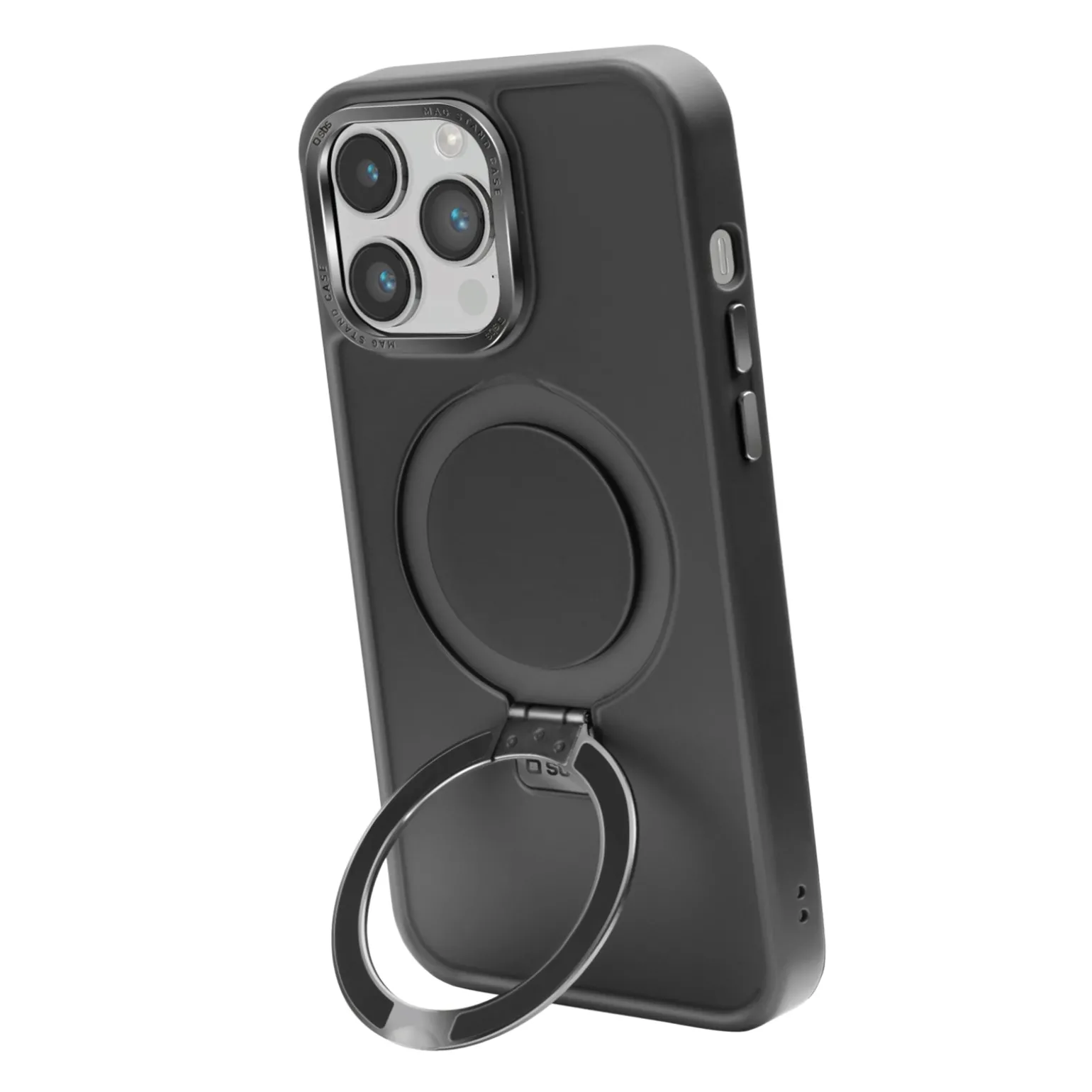 Cover compatibile ricarica MagSafe con anello stand per iPhone 14 Pro Max