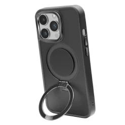 Cover compatibile ricarica MagSafe con anello stand per iPhone 14 Pro