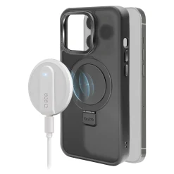 Cover compatibile ricarica MagSafe con anello stand per iPhone 14 Pro