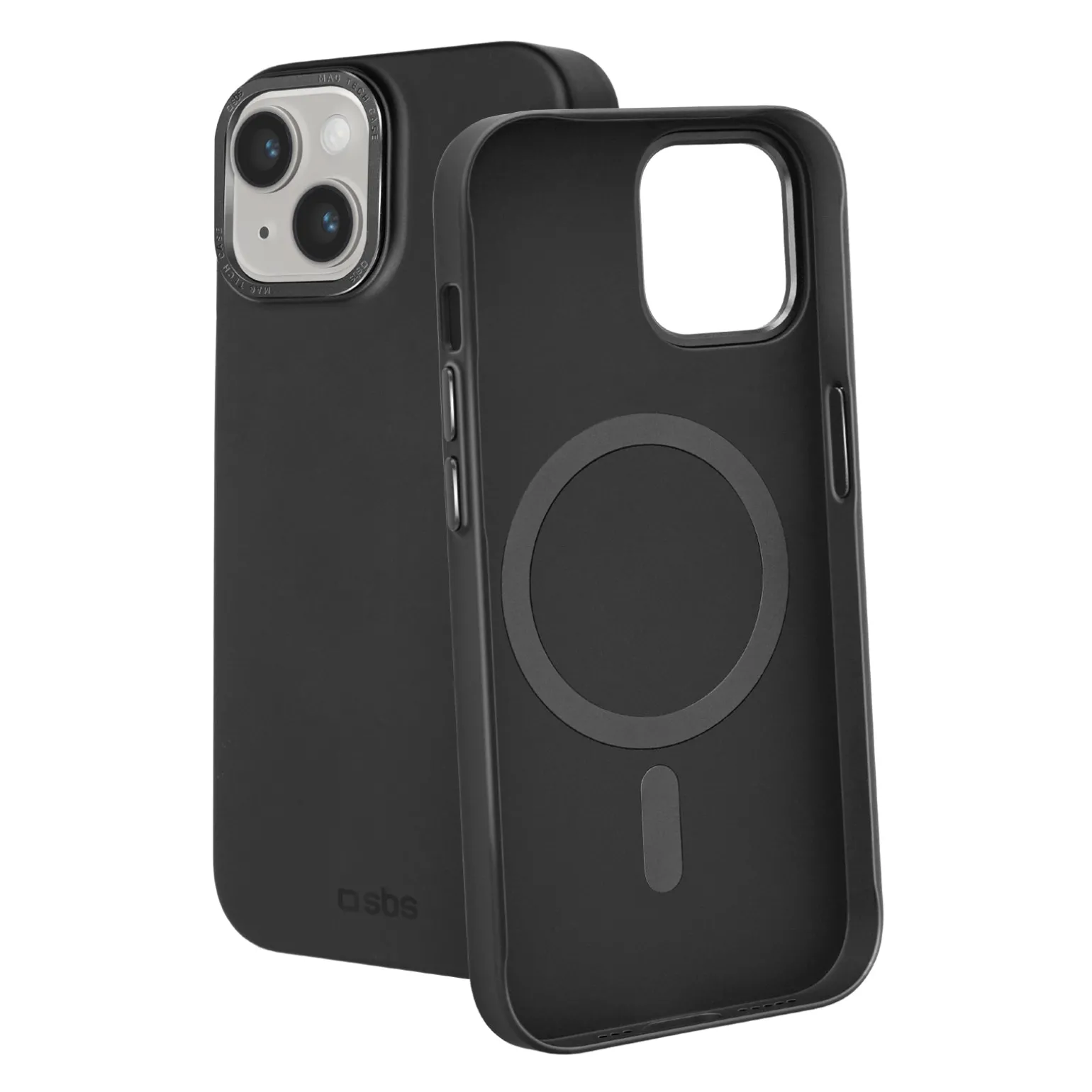 Cover compatibile ricarica MagSafe, foro fotocamera in metallo, iPhone 14/13