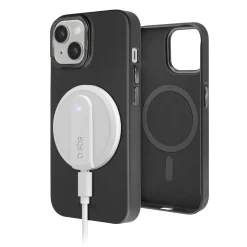 Cover compatibile ricarica MagSafe, foro fotocamera in metallo, iPhone 14/13