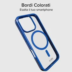 Cover per iPhone 16 Pro con bordi colorati compatibile con ricarica MagSafe
