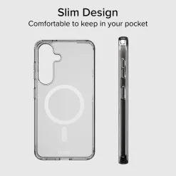 Cover rigida compatibile con ricarica wireless magnetica per Samsung S25+