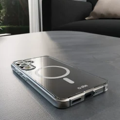 Cover rigida compatibile con ricarica wireless magnetica per Samsung S25+