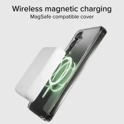 Cover rigida compatibile con ricarica wireless magnetica per Samsung S25+