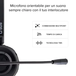 Cuffia mono Wireless Multipoint con microfono