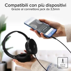 Cuffie a filo con padiglioni morbidi rotanti
