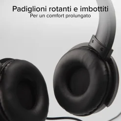 Cuffie a filo con padiglioni morbidi rotanti