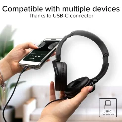 Cuffie a filo con USB-C e padiglioni morbidi rotanti