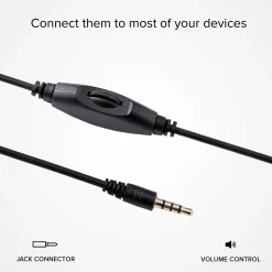Cuffie stereo con filo jack 3.5 mm e microfono orientabile