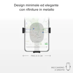 Gravity - Supporto auto per telefono con meccanismo a gravità