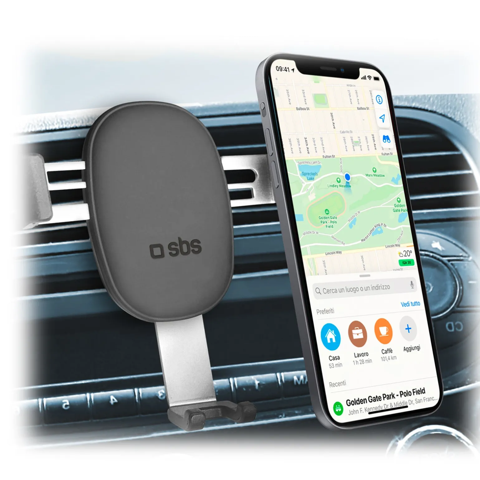 Gravity - Supporto auto per telefono con meccanismo a gravità