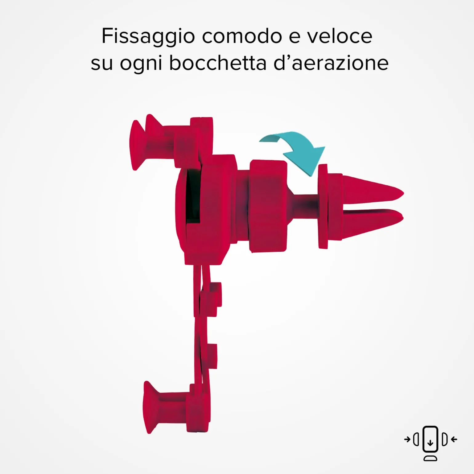 Gravity - Supporto auto per telefono con meccanismo a gravità