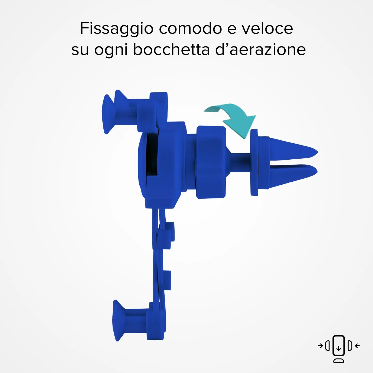 Gravity - Supporto auto per telefono con meccanismo a gravità
