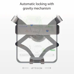 Gravity Pro - Supporto auto in metallo per telefono con meccanismo a gravità