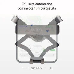 Gravity Pro - Supporto auto in metallo per telefono con meccanismo a gravità