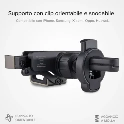 Gravity Pro - Supporto auto in metallo per telefono con meccanismo a gravità