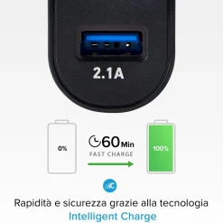 Kit caricabatterie: caricatore per due dispositivi con cavo USB e USB-C incluso