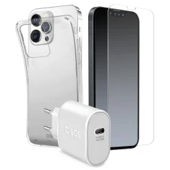Kit caricatore, cover e screen per iPhone 13 Pro