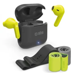 Kit con auricolari True Wireless Stereo e fasce elastiche