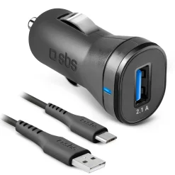 Kit mini caricatore auto 10 Watt - Ricarica rapida e cavo USB-Micro-USB incluso
