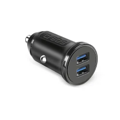 Mini caricatore auto 12 Watt- Ricarica rapida con due porte USB universali