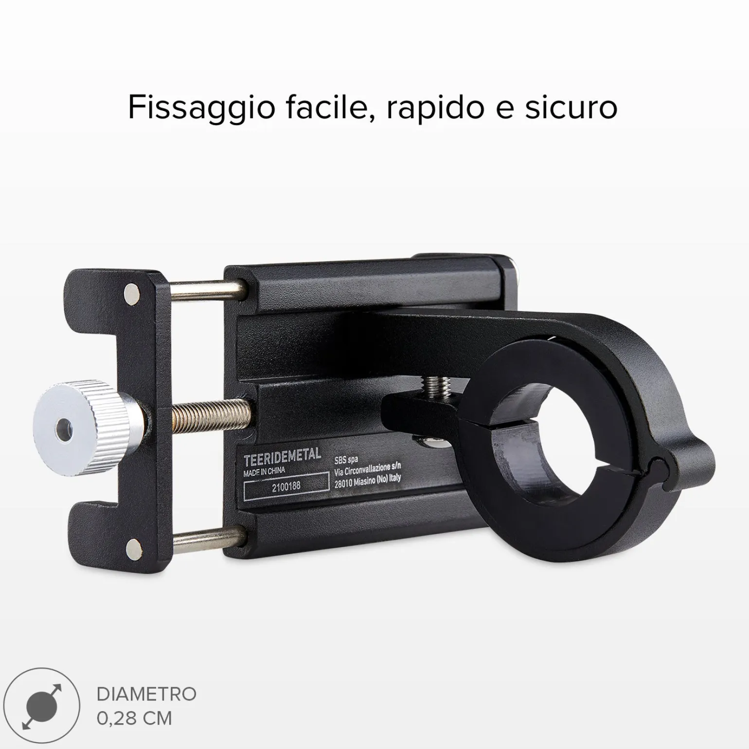 Porta cellulare fino a 6,7 pollici in alluminio per monopattino e bici