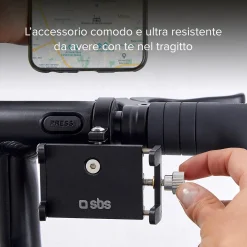 Porta cellulare fino a 6,7 pollici in alluminio per monopattino e bici