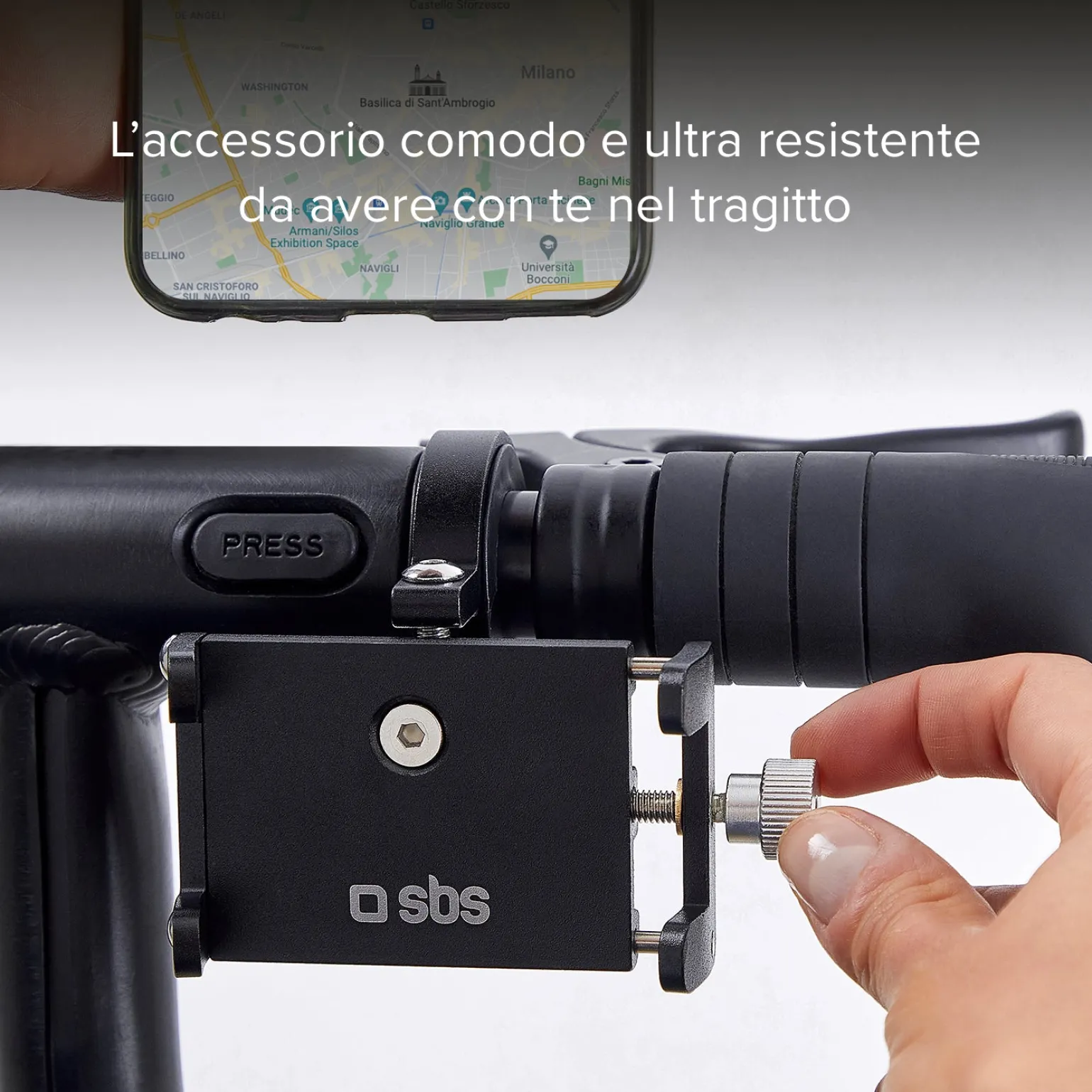 Porta cellulare fino a 6,7 pollici in alluminio per monopattino e bici