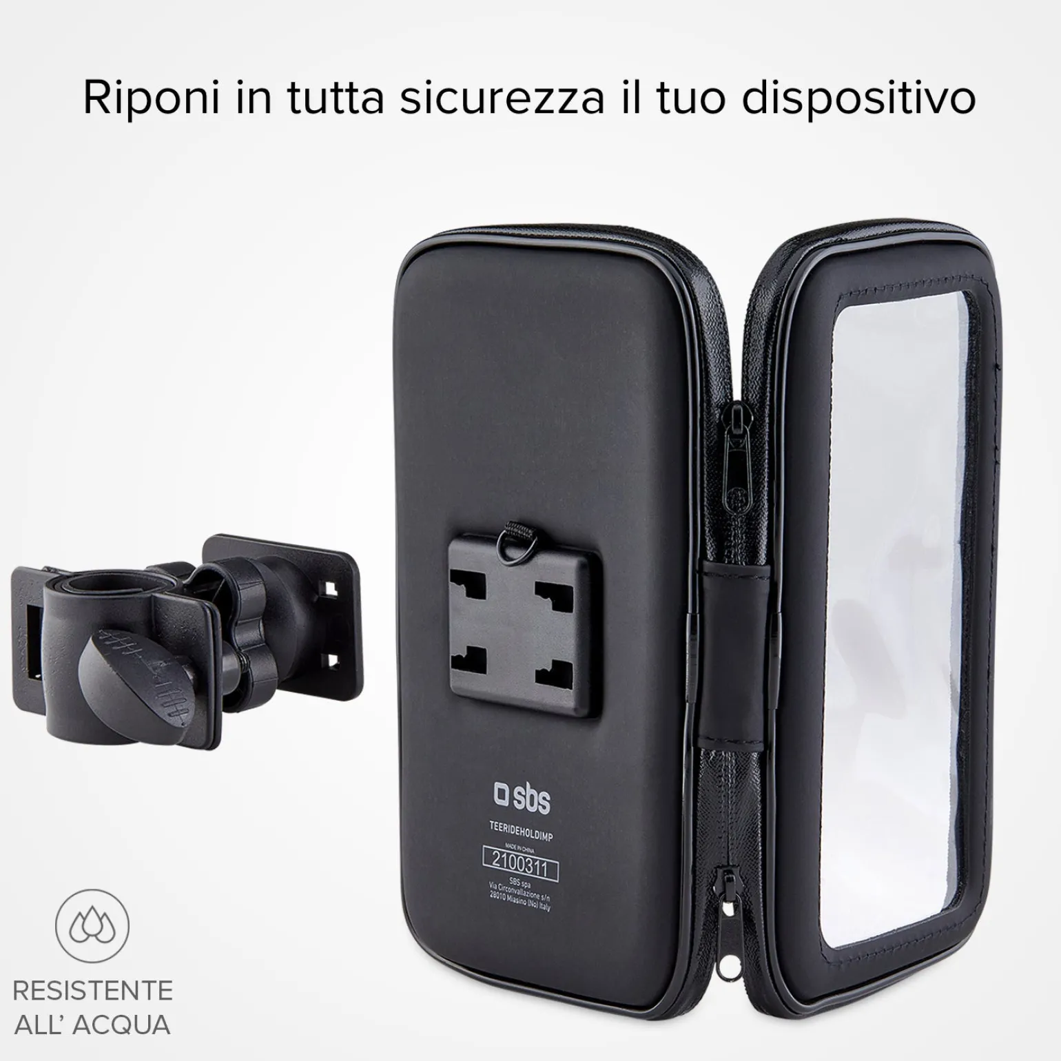 Porta cellulare fino a 6,7 pollici per monopattino, impermeabile, touch screen