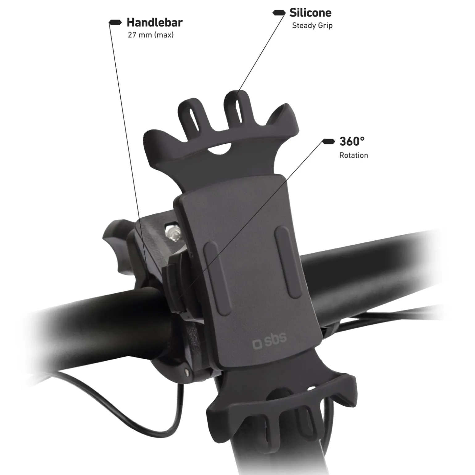 Porta cellulare fino a 6,5 pollici per monopattino e bici ruotabile a 360°